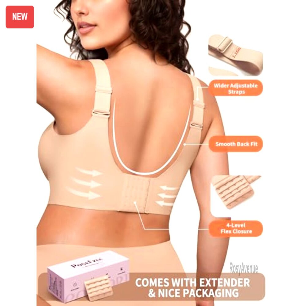 Seamless Wireless Support Bra Full Coverage Push … - image 3